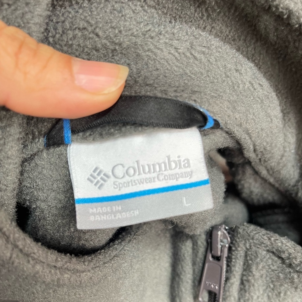 Columbia gray sleeveless warm fleece zipper closure side pockets vest size L - Picture 11 of 12